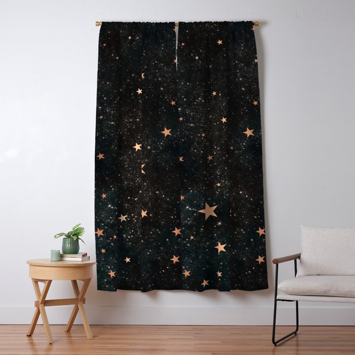 Starry winter night  Window Curtain Gallery Image 5