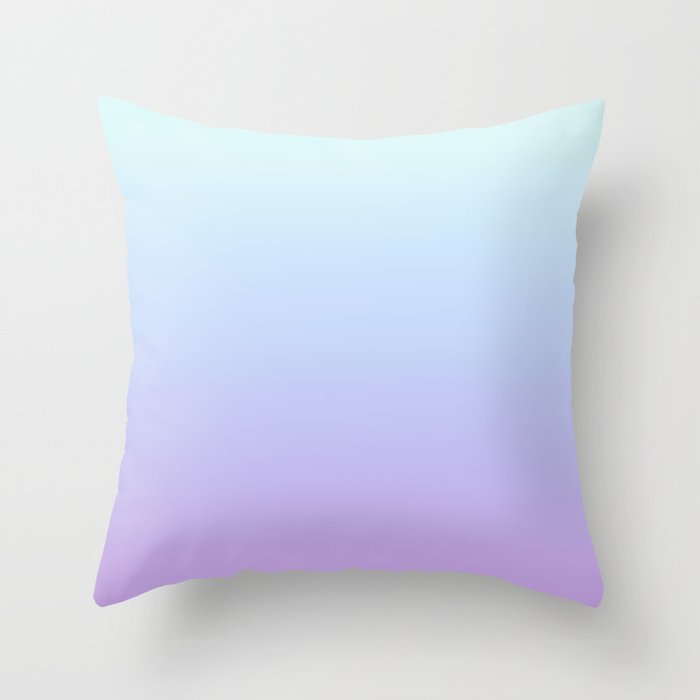 Ombre Color Lavender Blue Shade Throw Pillow Gallery Image 1