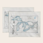 Vintage Great Lakes Map Placemat Gallery Image 1