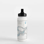 Vintage Great Lakes Map Water Bottle Gallery Image 2