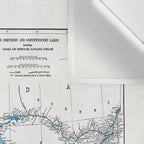 Vintage Great Lakes Map Wall Tapestry Gallery Image 3