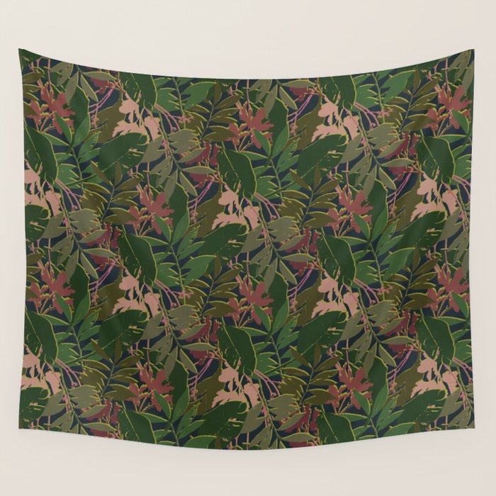Cilantro Tropics - Pattern Wall Tapestry Gallery Image 1