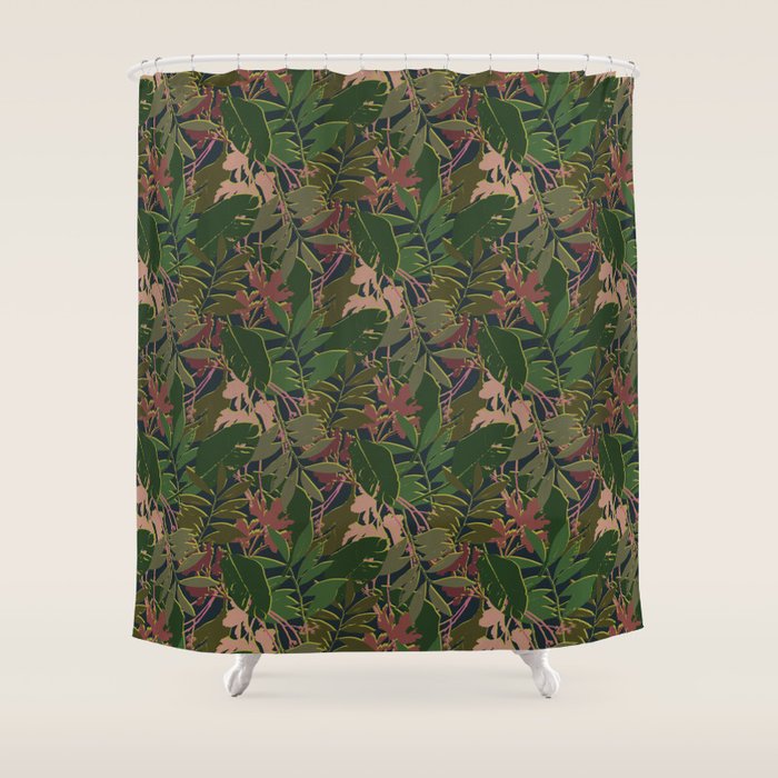 Cilantro Tropics - Pattern Shower Curtain Gallery Image 1