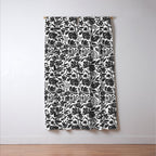 Simple black and white flower garden Window Curtain Gallery Image 3