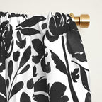 Simple black and white flower garden Window Curtain Gallery Image 2