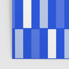 Long Blocks Geometric Check Pattern Royal Blue, Light Blue, White Poster Gallery Image 3