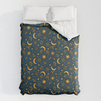 Zodiac Sun and Star Print in Navy Comforter Gallery Image 6