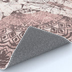 Bohemian, Elephant, Mandala, Blush, Moon Rug Gallery Image 4