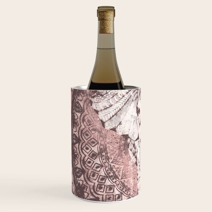 Bohemian, Elephant, Mandala, Blush, Moon Wine Chiller Gallery Image 2