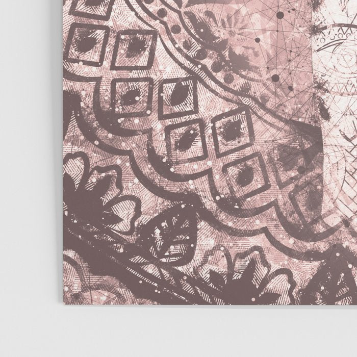Bohemian, Elephant, Mandala, Blush, Moon Poster Gallery Image 3