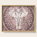 Bohemian, Elephant, Mandala, Blush, Moon Serving Tray Gallery Image 1