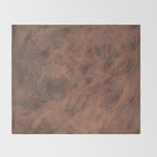 Old Tan Faux Leather Texture Throw Blanket Gallery Image 2