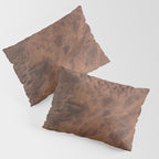 Old Tan Faux Leather Texture Pillow Sham Gallery Image 3