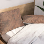 Old Tan Faux Leather Texture Pillow Sham Gallery Image 2