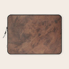 Old Tan Faux Leather Texture Laptop Sleeve Gallery Image 1