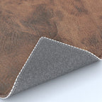 Old Tan Faux Leather Texture Rug Gallery Image 4