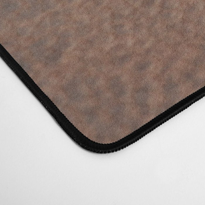 Old Tan Faux Leather Texture Desk Mat Gallery Image 4
