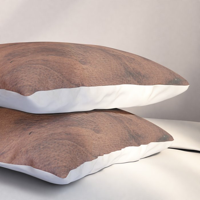 Old Tan Faux Leather Texture Pillow Sham Gallery Image 3