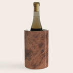Old Tan Faux Leather Texture Wine Chiller Gallery Image 1