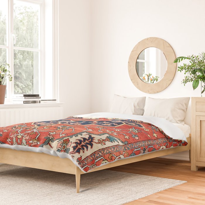 Heriz Bilverdi Azerbaijan Northwest Persian Rug Print Duvet Cover Gallery Image 2