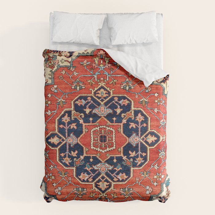Heriz Bilverdi Azerbaijan Northwest Persian Rug Print Duvet Cover Gallery Image 6