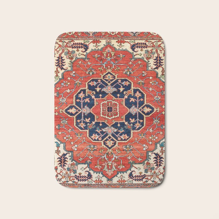 Heriz Bilverdi Azerbaijan Northwest Persian Rug Print Bath Mat Gallery Image 1