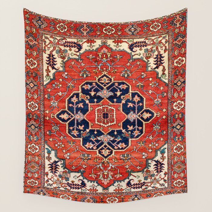 Heriz Bilverdi Azerbaijan Northwest Persian Rug Print Wall Tapestry Gallery Image 4