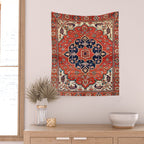 Heriz Bilverdi Azerbaijan Northwest Persian Rug Print Wall Tapestry Gallery Image 2