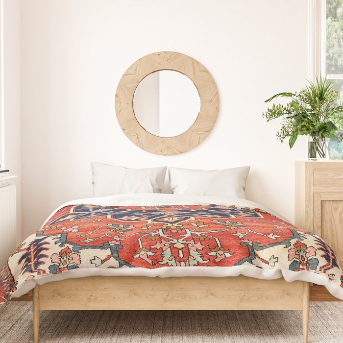 Heriz Bilverdi Azerbaijan Northwest Persian Rug Print Duvet Cover Gallery Image 3