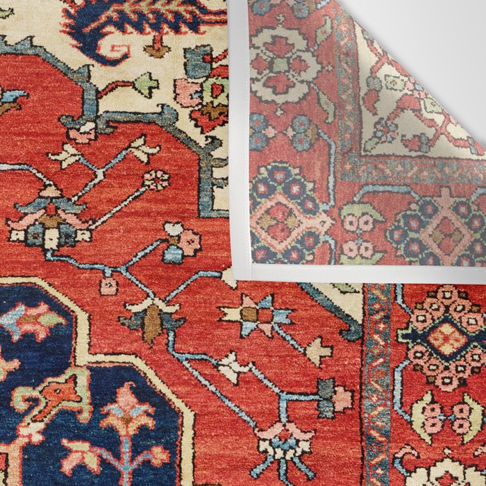 Heriz Bilverdi Azerbaijan Northwest Persian Rug Print Wall Tapestry Gallery Image 3