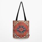 Heriz Bilverdi Azerbaijan Northwest Persian Rug Print Tote Bag Gallery Image 2