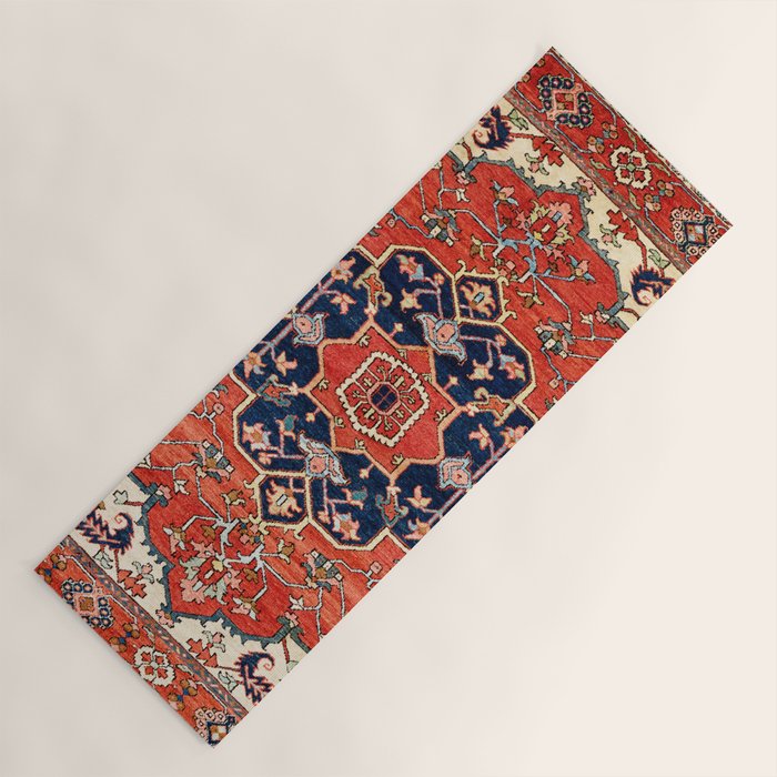 Heriz Bilverdi Azerbaijan Northwest Persian Rug Print Yoga Mat Gallery Image 1