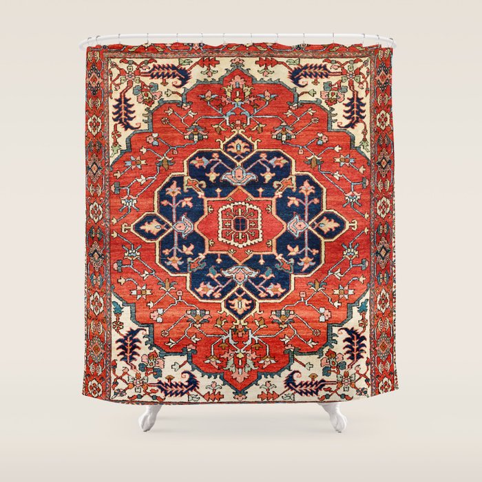 Heriz Bilverdi Azerbaijan Northwest Persian Rug Print Shower Curtain Gallery Image 1