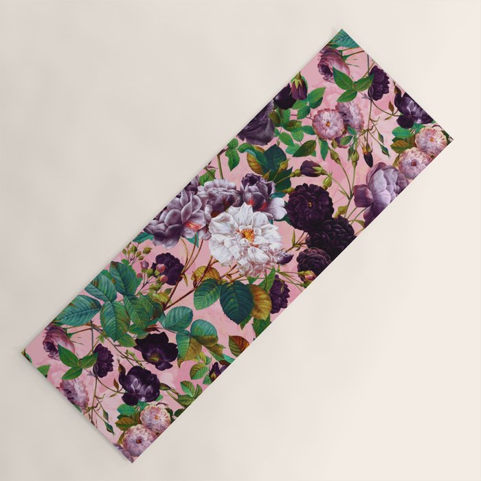 Rose Pink Garden Yoga Mat Gallery Image 1