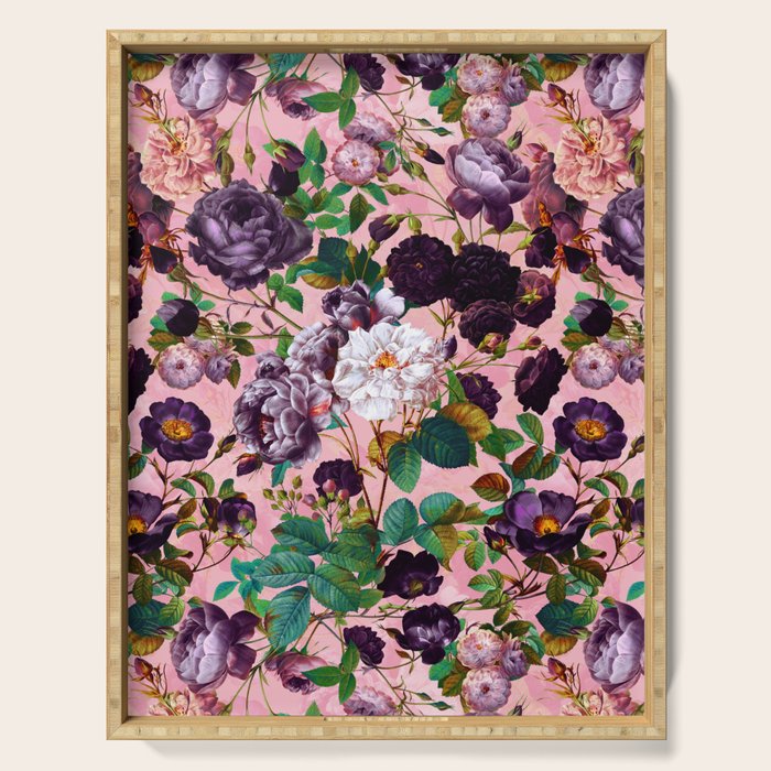 Rose Pink Garden Serving Tray Gallery Image 1