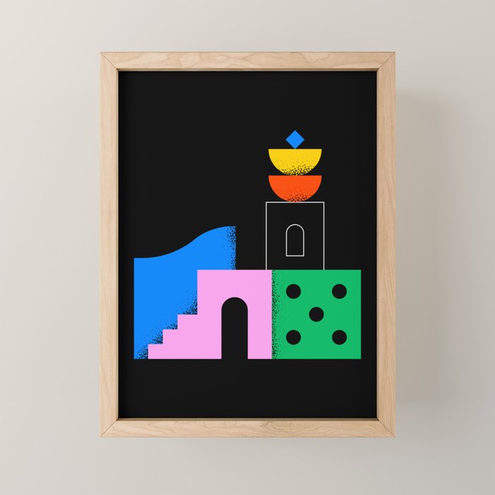 Colorful trendy geometric art illustration Mini Art Print Gallery Image 1