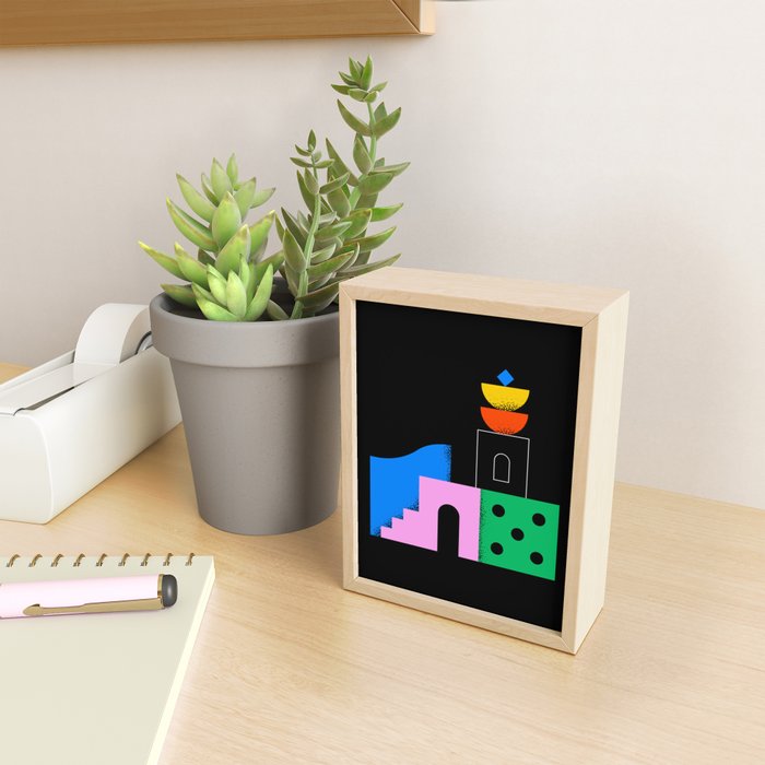 Colorful trendy geometric art illustration Mini Art Print Gallery Image 2