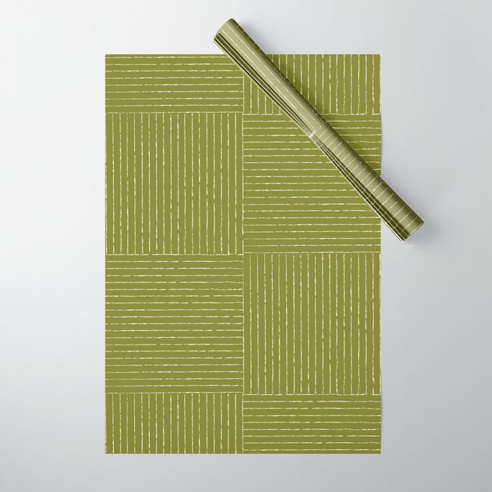 Line III (Matcha Green) Wrapping Paper Gallery Image 1