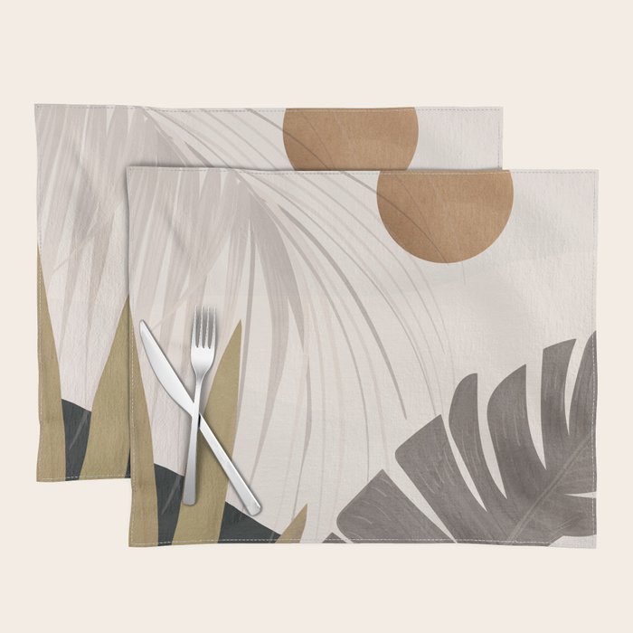 Abstract Art Tropical Leaves 97 Placemat Gallery Image 1