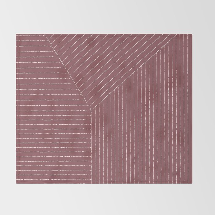 Lines (Plum) Throw Blanket Gallery Image 2