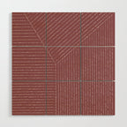 Lines (Plum) Wood Wall Art Gallery Image 1