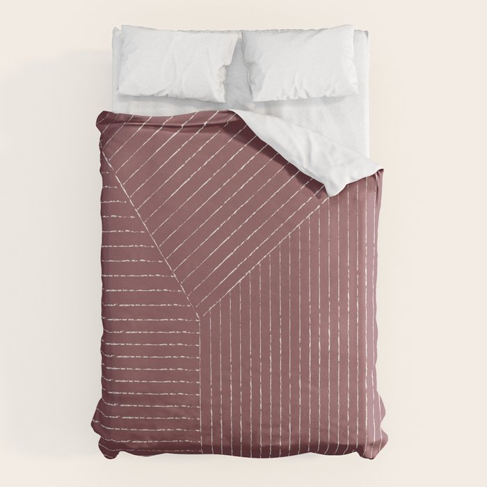 Lines (Plum) Duvet Cover Gallery Image 6