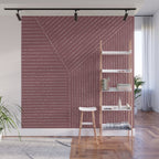 Lines (Plum) Wall Mural Gallery Image 1