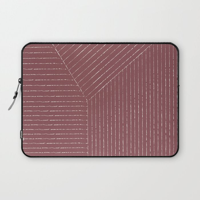 Lines (Plum) Laptop Sleeve Gallery Image 1