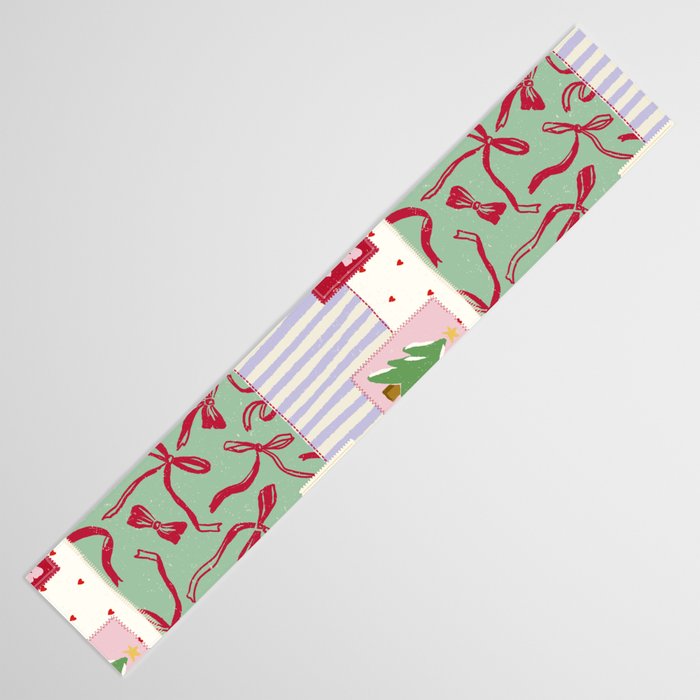 Retro christmas patch Table Runner Gallery Image 3