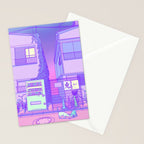 Pastel Tokyo Cats Stationery Card Gallery Image 2