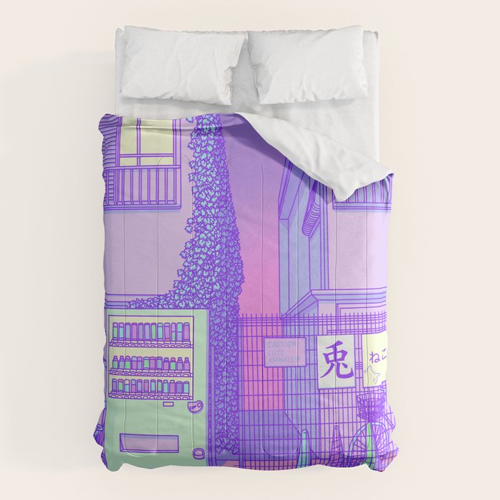 Pastel Tokyo Cats Comforter Gallery Image 6