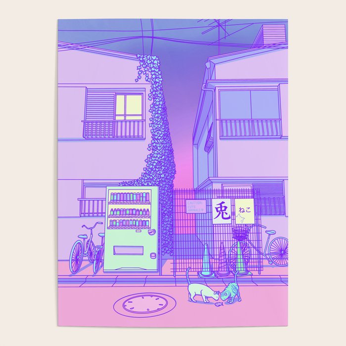 Pastel Tokyo Cats Poster Gallery Image 1