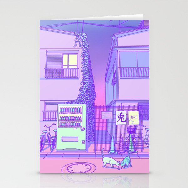 Pastel Tokyo Cats Stationery Card Gallery Image 2