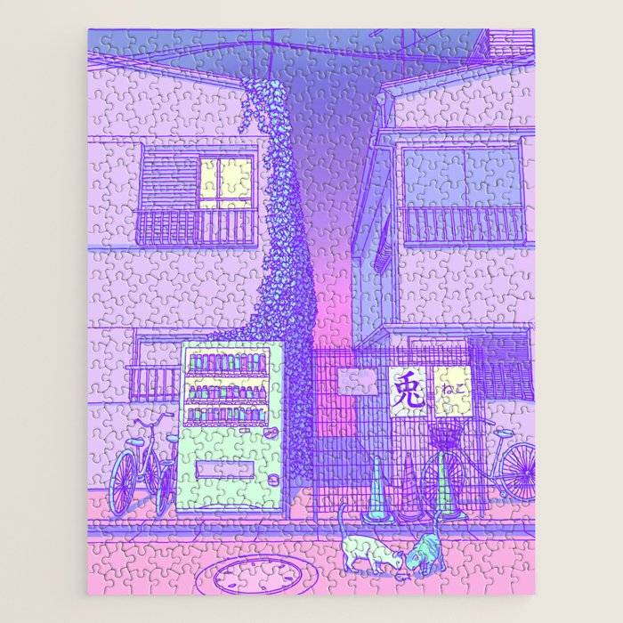 Pastel Tokyo Cats Jigsaw Puzzle Gallery Image 1